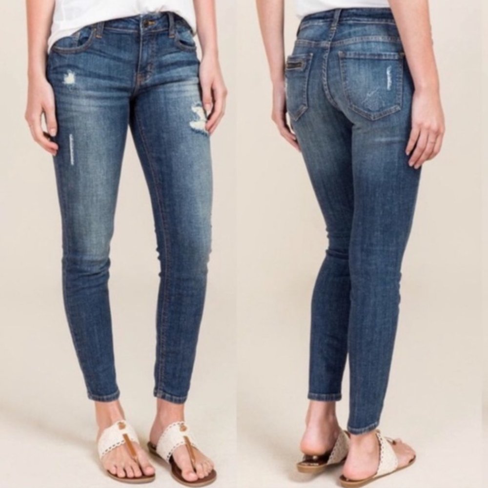 Eunina Ava Low Rise Zipper Skinny Ankle